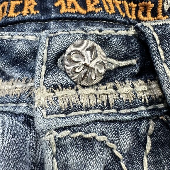 Rock Revival Women’s Size 24 Y2K Arlia Jean Shorts Distressed Vintage Style - Picture 7 of 16